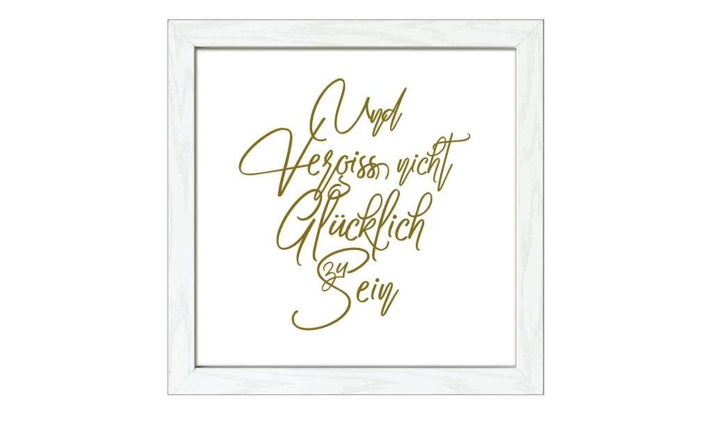 Gerahmtes Bild Scandic  Glücklich Sein Dekoration > Bilder & Schilder - Höffner