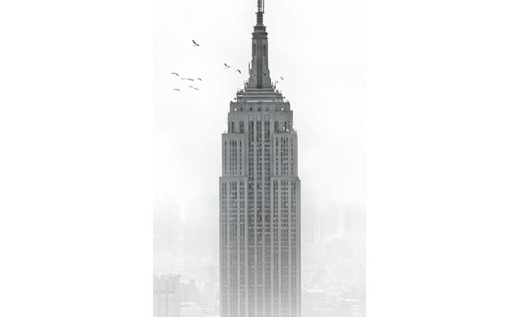 Kunstleinwand  Empire State In The Fog Dekoration > Bilder & Schilder - Höffner