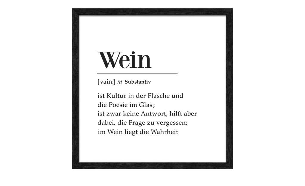 Gerahmtes Bild Slim-Scandic  Rotwein Definition Dekoration > Bilder & Schilder - Höffner