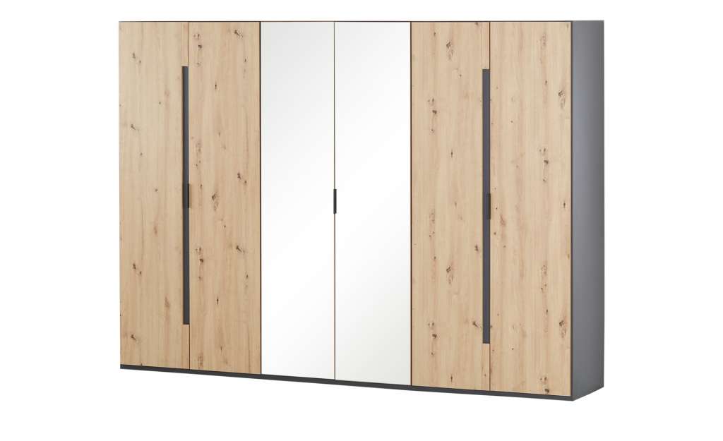 Drehtürenschrank, 6-türig  Kalundborg ¦ holzfarben Schränke > Schranksysteme - Höffner