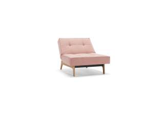 Innovation - Splitback Sessel - Dess. 557 - koralle - Beine Chrom - Gestell matt schwarz - indoor