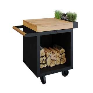 OFYR - Mise en Place Tisch - black - Teakholz - outdoor