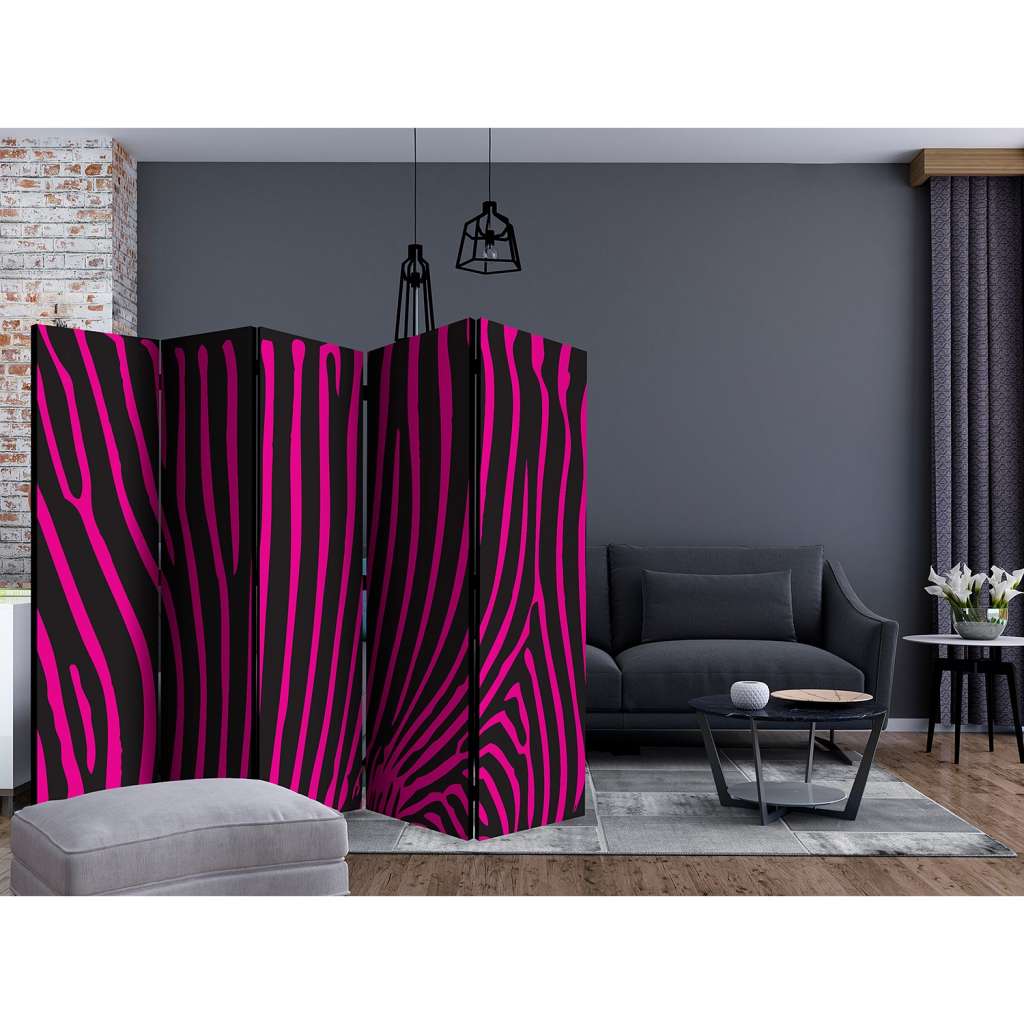 home24 Paravent Zebra Pattern II (5-teilig)