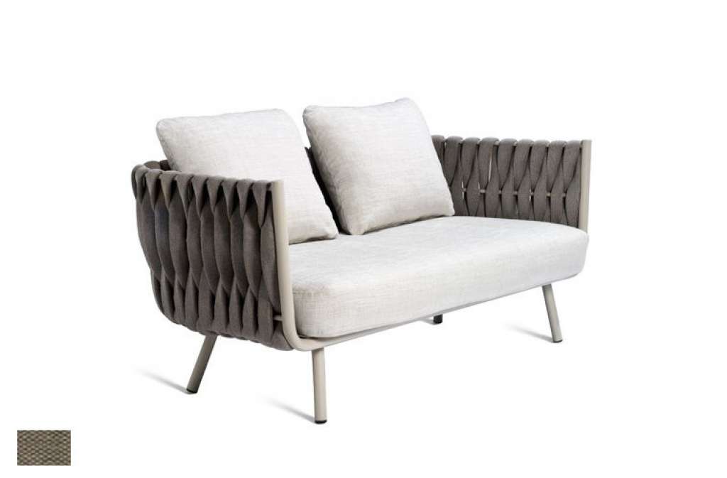 Tribù - Tosca Zweisitzer - Gestellfarbe: linen / Bezug: Natté Basalt - outdoor