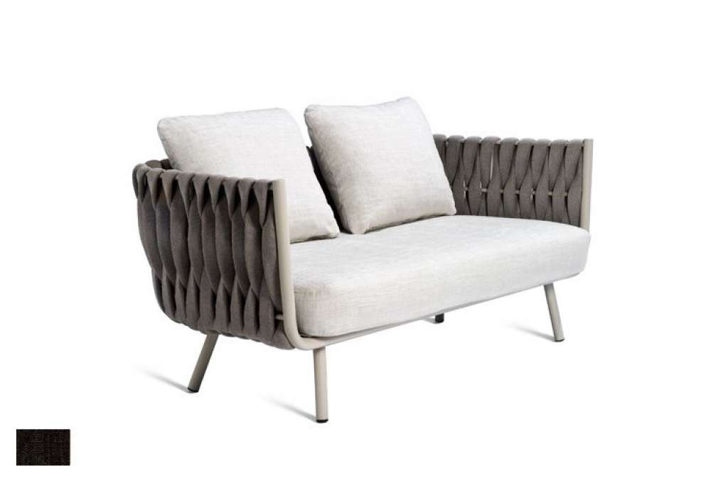 Tribù - Tosca Zweisitzer - Gestellfarbe: linen / Bezug: Twist Wengé - outdoor