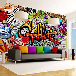 home24 Vlies Fototapete Colorful Graffiti