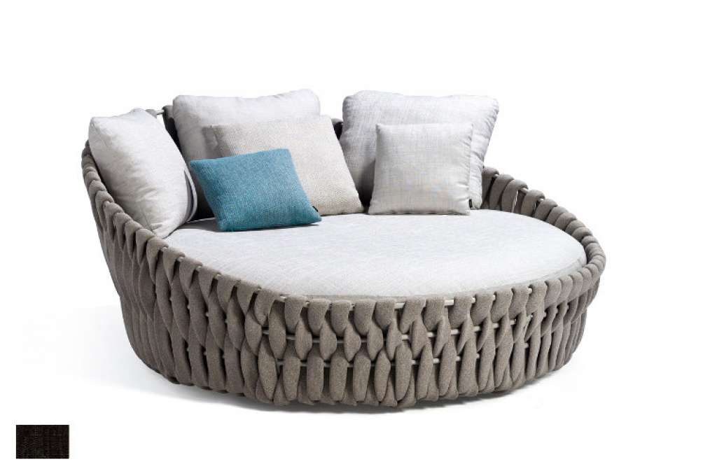 Tribù - Tosca Daybed - Gestellfarbe: linen / Bezug: Twist Wengé - outdoor