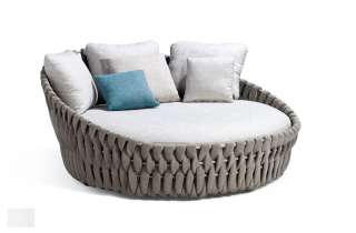 Tribù - Tosca Daybed - Gestellfarbe: linen / Bezug: Nautical White - outdoor