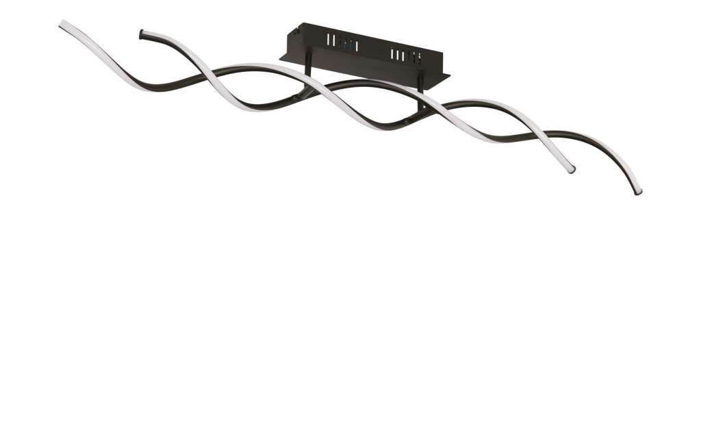 Meisterleuchten LED-Deckenleuchte, 2-flamiig, schwarz `gedreht´ ¦ schwarz Lampen & Leuchten > Innenleuchten > Deckenleuchten - Höffner
