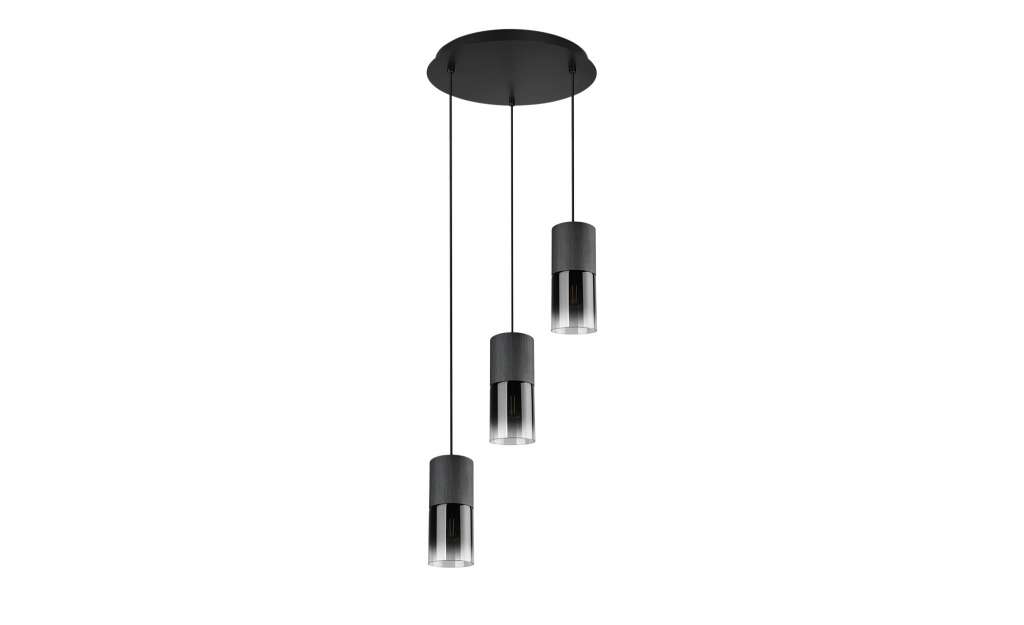 Trio Pendelleuchte, 3-flammig, Rauchglas schwarz ¦ schwarzØ: 37.5 Lampen & Leuchten > Innenleuchten > Pendelleuchten - Höffner