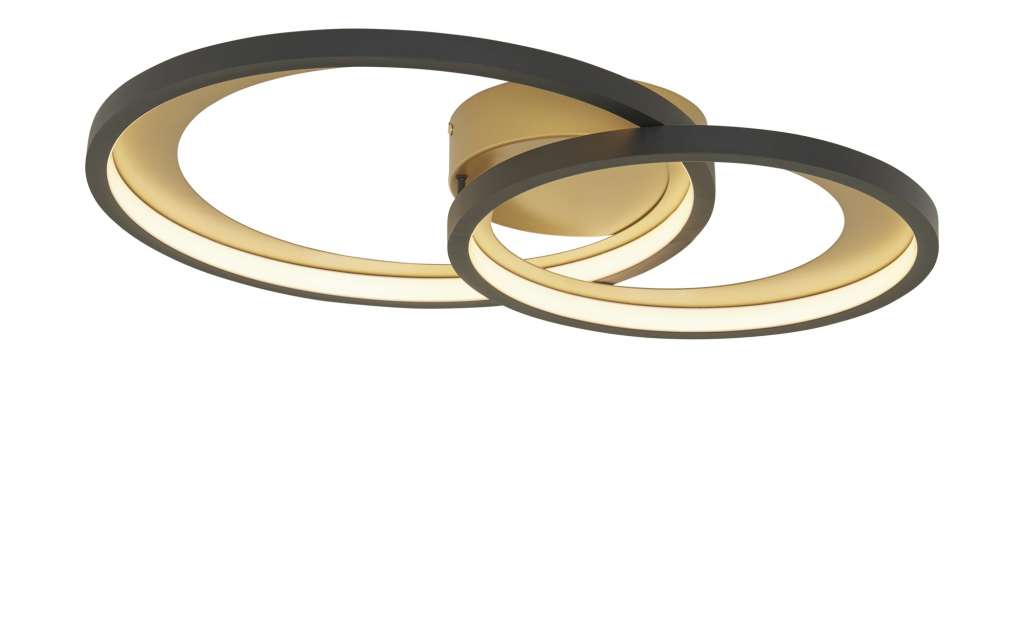 Trio LED-Deckenleuchte schwarz/goldfarben ¦ gold Lampen & Leuchten > Innenleuchten > Deckenleuchten - Höffner