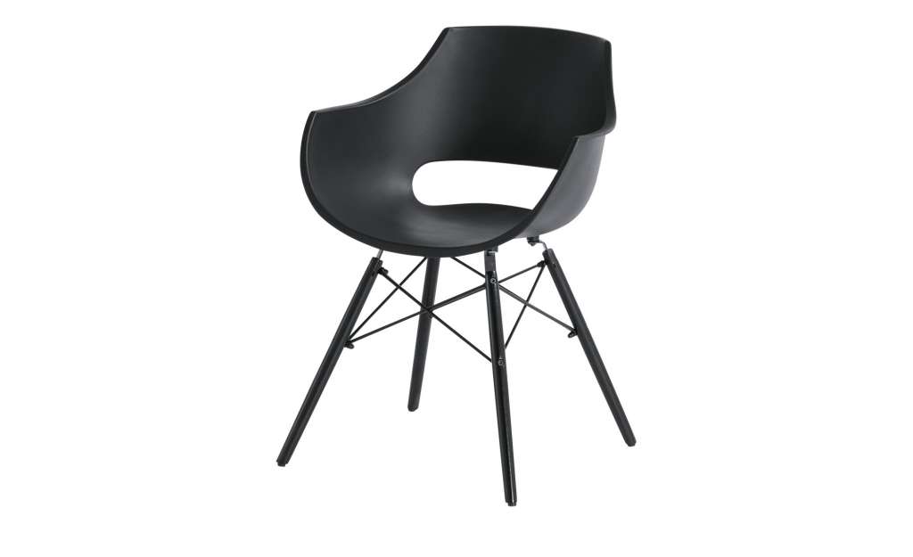 Schalenstuhl  Denny ¦ schwarz Stühle > Esszimmerstühle > Esszimmerstühle mit Armlehnen - Höffner