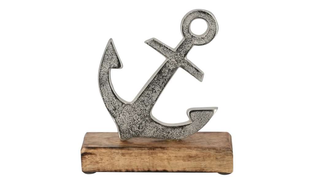 Deko Anker ¦ silber ¦ Holz, Aluminum Dekoration > Dekoartikel - Höffner