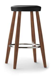 Carl Hansen & Søn - CH56/58 Barhocker - Walnuss, geölt/Leder Thor 301 - 68 cm - indoor