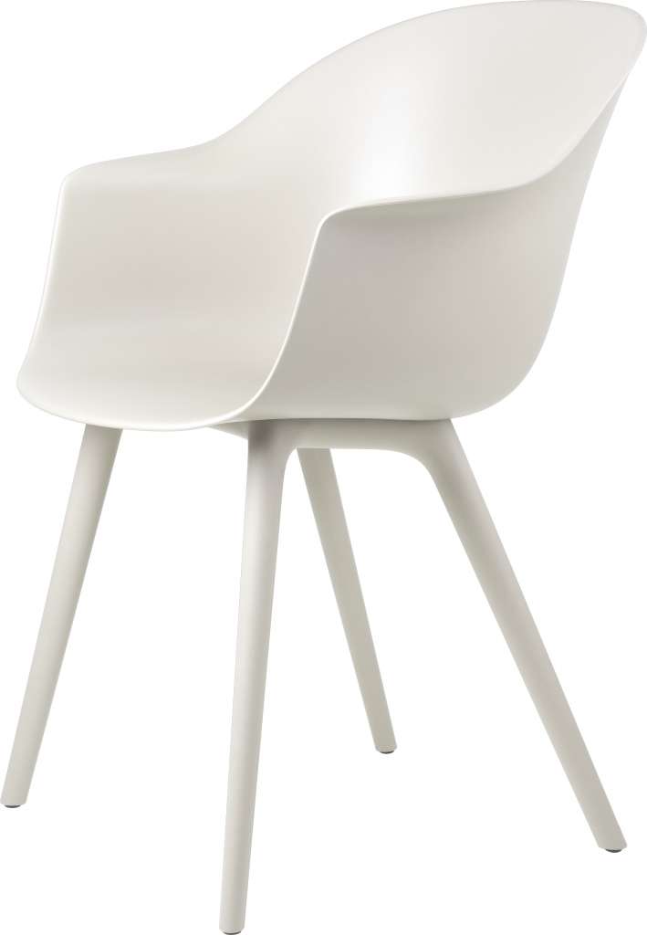 Gubi - Bat Dinning Stuhl Outdoor - alabaster weiß - outdoor