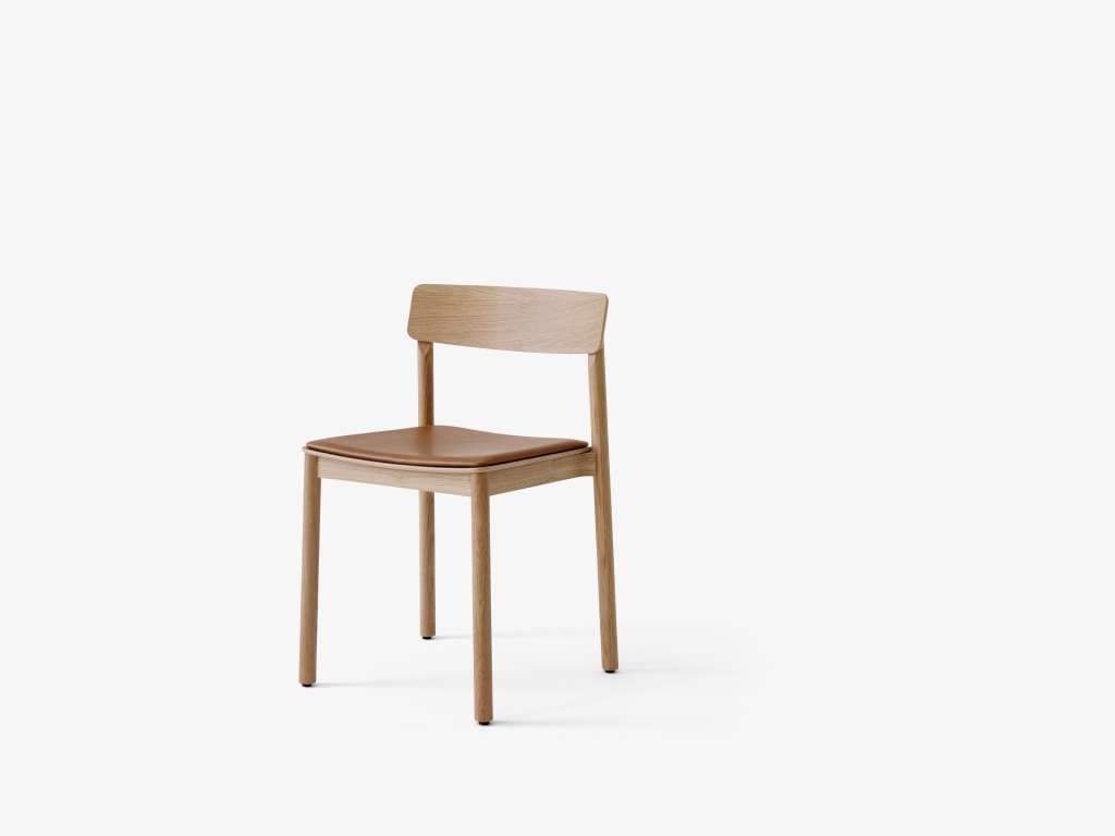 andTRADITION - Betty TK3 Stuhl - Cognac Silk Lth/Oak - indoor