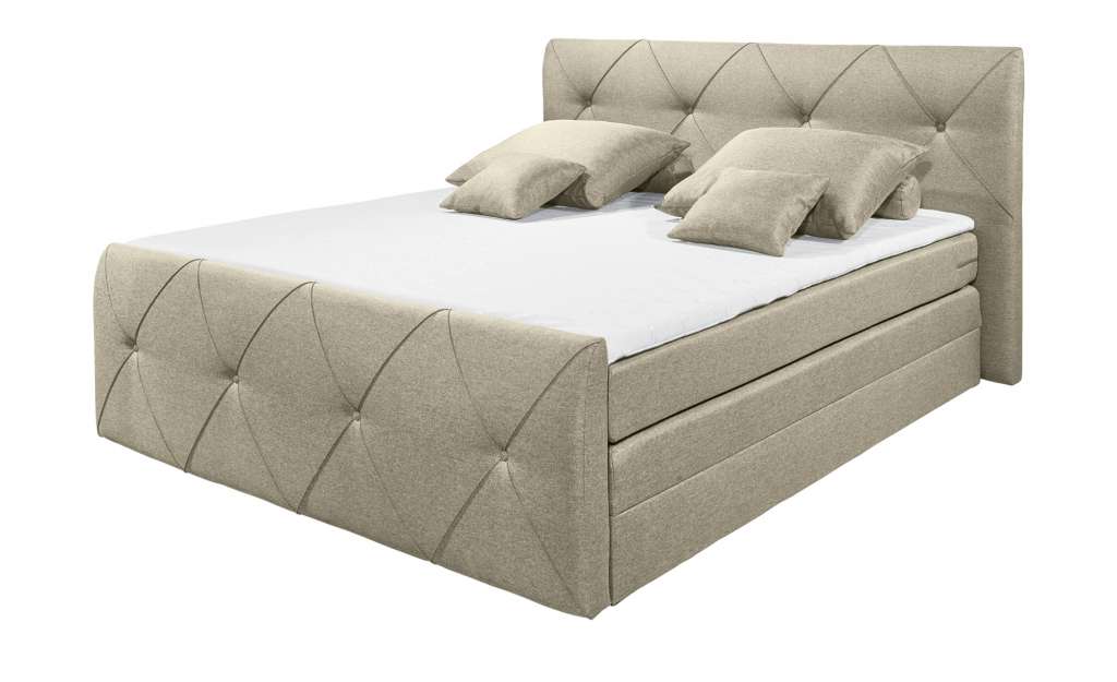 uno Boxspringbett  Cleo ¦ beige Betten > Boxspringbetten > Boxspringbetten mit Bettkasten - Höffner