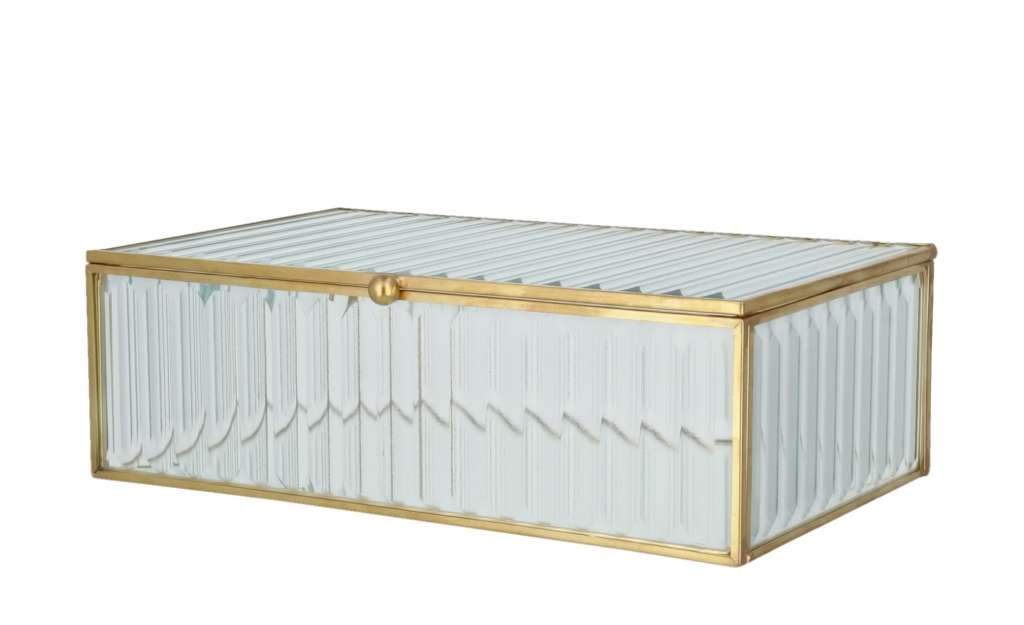 Aufbewahrungsbox ¦ gold ¦ Metall, Glas Dekoration > Dekoartikel - Höffner