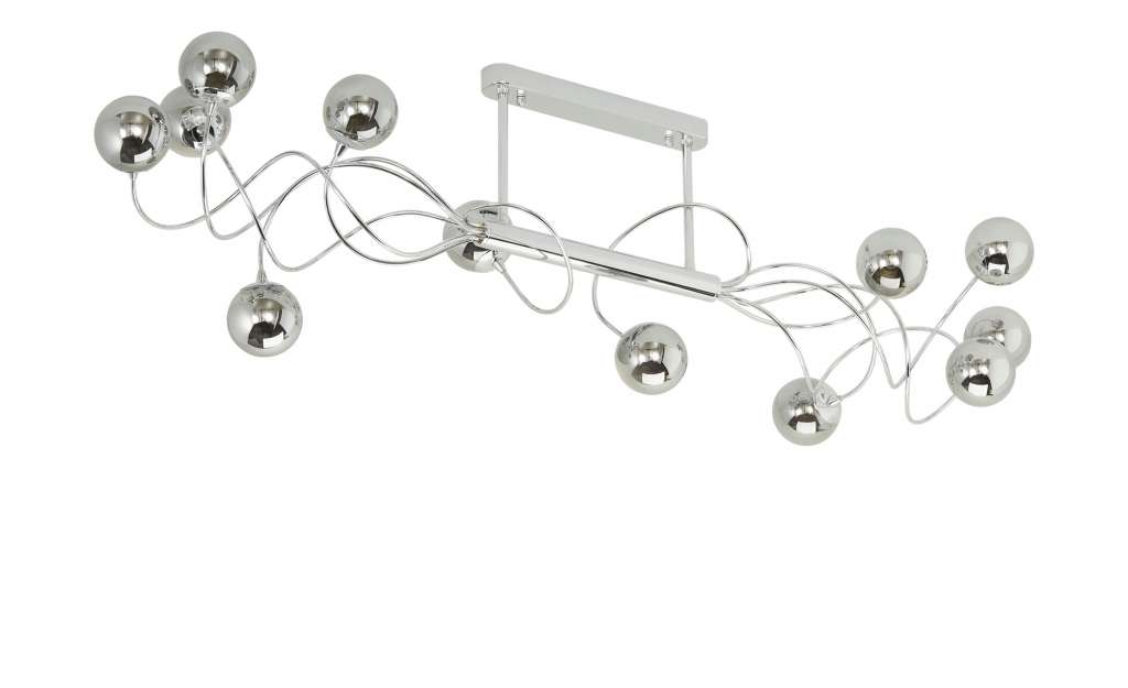 HOME STORY LED-Deckenleuchte, chrom mit Kristallbehang ¦ silber Lampen & Leuchten > Innenleuchten > Deckenleuchten - Höffner