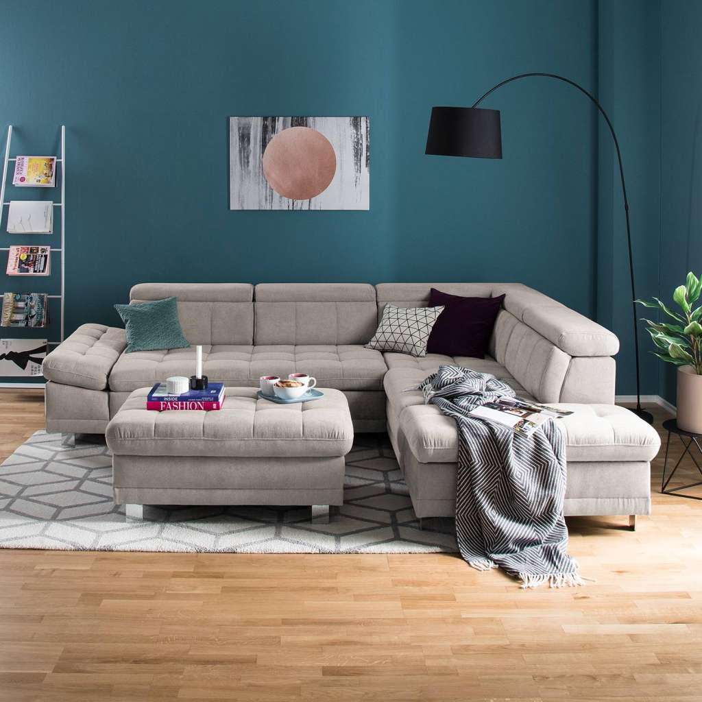 home24 Fredriks Ecksofa Ayna Kaschmir Microfaser 275x89x217 cm