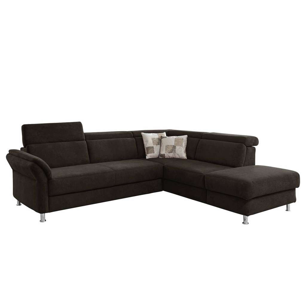 home24 Fredriks Ecksofa Calang Espresso Webstoff 267x97x228 cm (BxHxT) mit Schlaffunktion/Bettkasten Modern