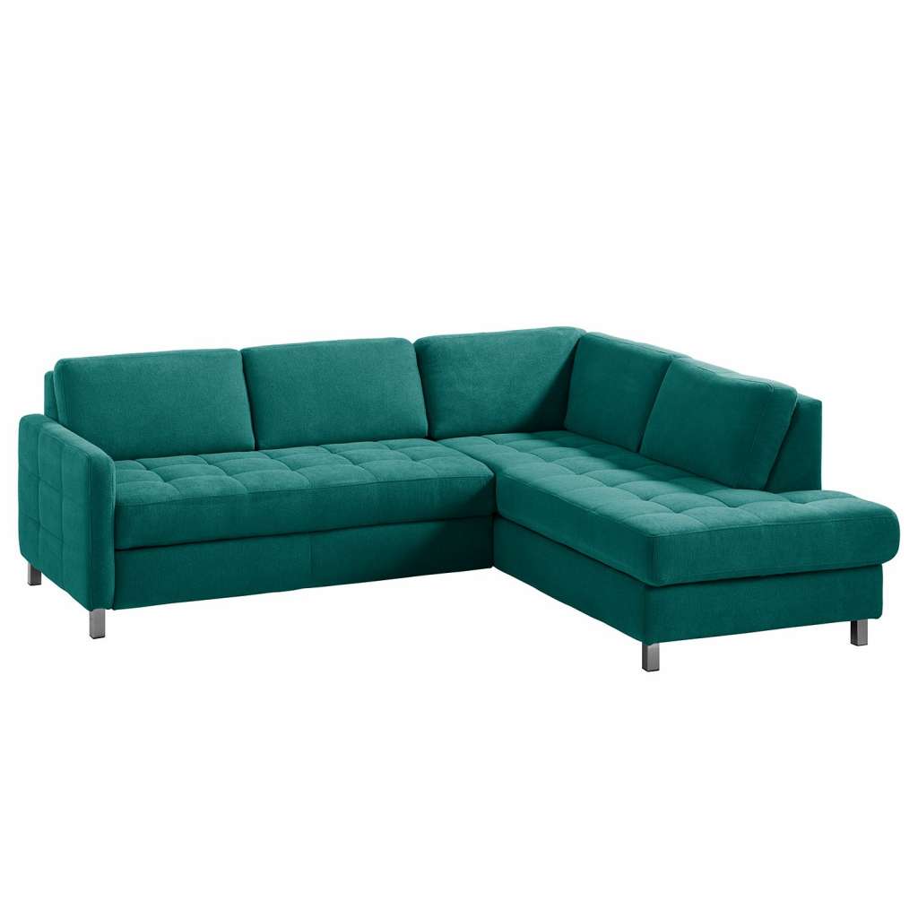 home24 Fredriks Ecksofa Tanete Petrol Webstoff 233x80x196 cm