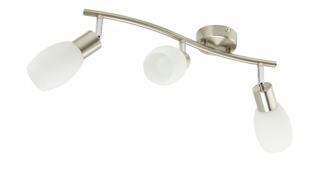 Strahler, 3-flammig, Nickel, matt ¦ silber Lampen & Leuchten > Innenleuchten > Deckenleuchten - Höffner