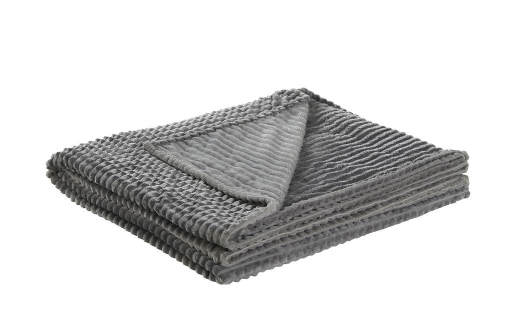 LAVIDA Flanell Fleecedecke  Lexi XL ¦ grau ¦ 100% Polyester Heimtextilien > Kuscheldecken - Höffner