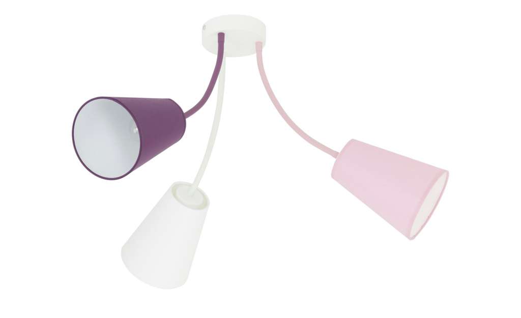 Deckenleuchte, 3-flammig, Schirme violett/lila ¦ lila/violettØ: 50 Lampen & Leuchten > Innenleuchten > Deckenleuchten - Höffner