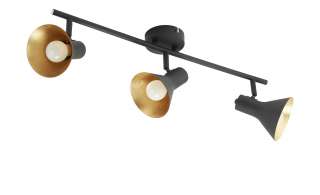 Trio Deckenstrahler, 3-flammig, schwarz/goldfarben ¦ schwarz Lampen & Leuchten > Innenleuchten > Deckenleuchten - Höffner