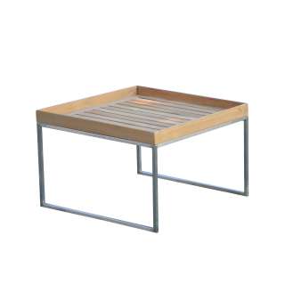 Jan Kurtz - Pizzo Outdoor Teak - Gestell Edelstahl - 60x60 cm - outdoor