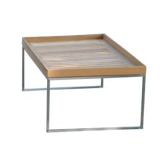 Jan Kurtz - Pizzo Outdoor Teak - Gestell Edelstahl - 110x60 cm - outdoor