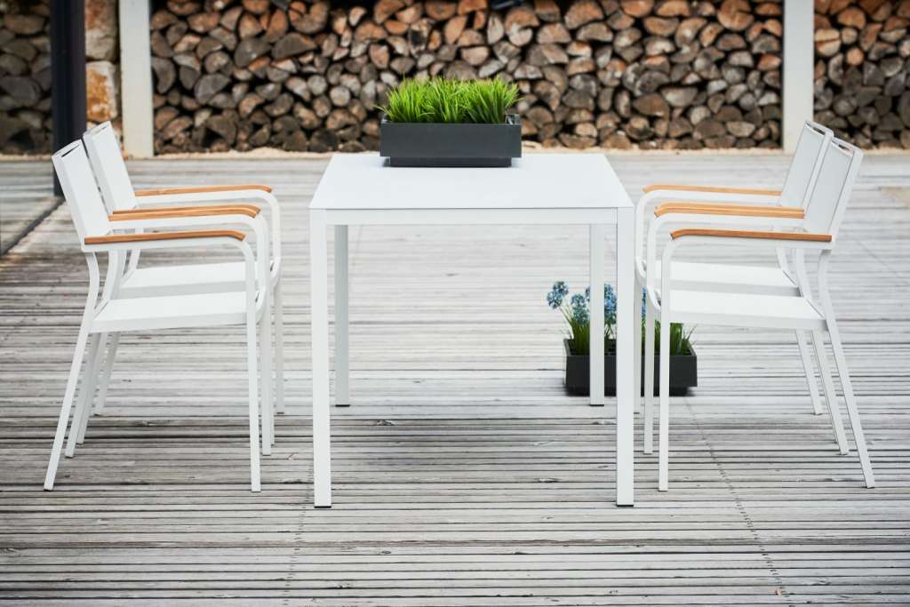 Jan Kurtz - Fiam Nova Tisch - 80 x 80 cm - weiß - indoor