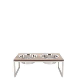Jan Kurtz - Dimo Hundenapf - taupe/holz - indoor