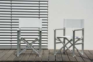 Jan Kurtz - Rimini Regiestuhl - Cadre: Aluminium blau - - outdoor