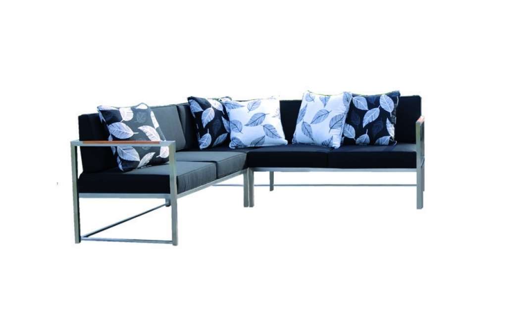 Jan Kurtz - Lux Lounge Eckkombi - Variante 1 - grau-weiß - outdoor