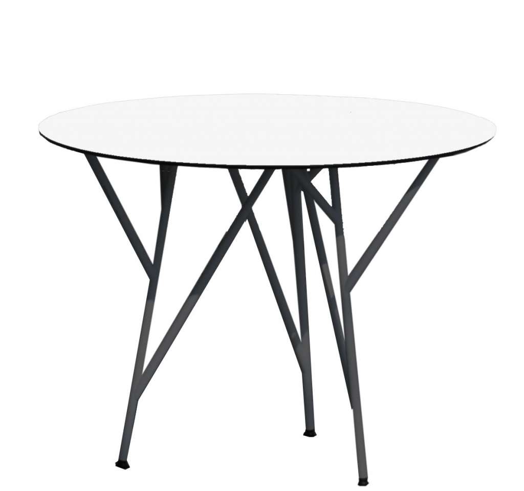 Jan Kurtz - Astwerk Tisch - rund - schwarz/weiß - indoor