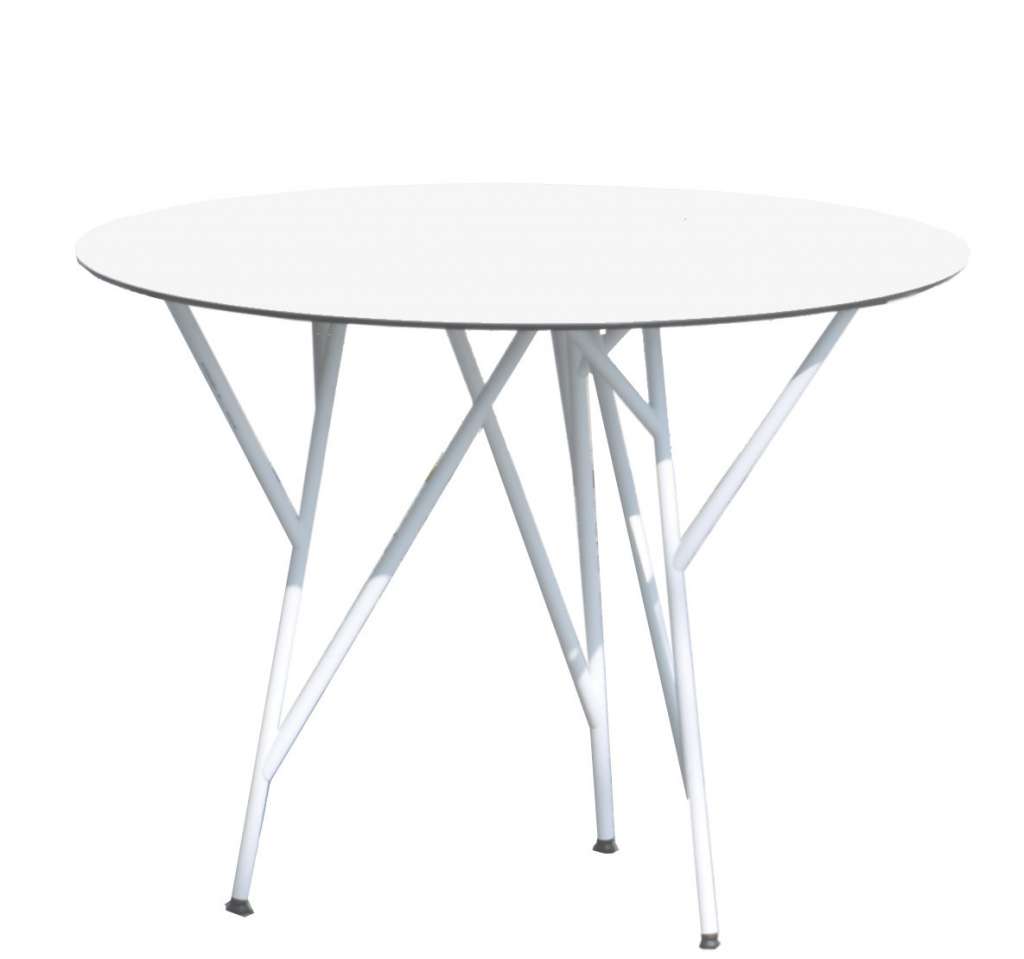 Jan Kurtz - Astwerk Tisch - rund- weiß/weiß - indoor