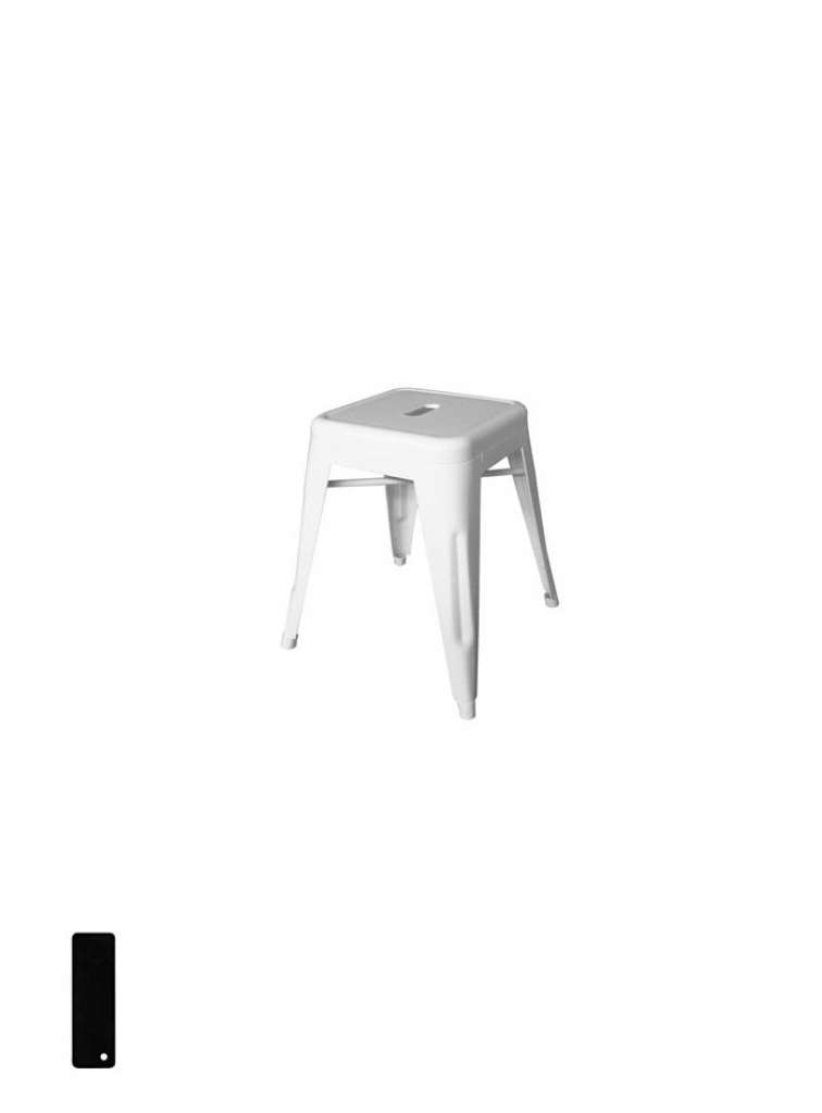 Tolix - H45 Hocker - indoor - schwarz matt - indoor