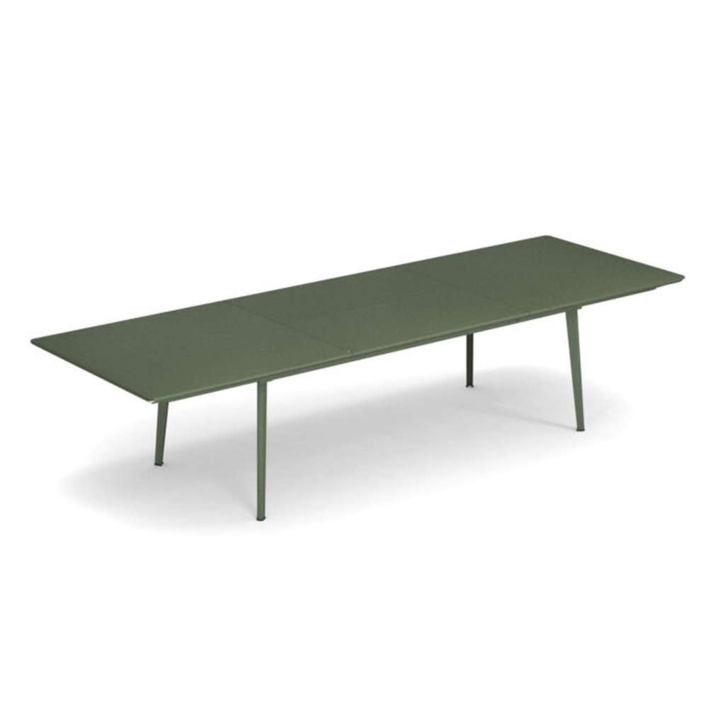 Emu - Plus4 Ausziehtisch - 220 + 110 x 110 cm - militärgrün - indoor