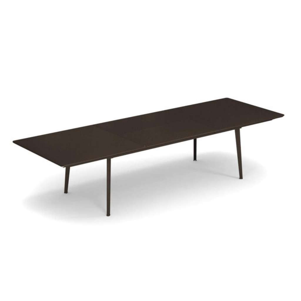 Emu - Plus4 Ausziehtisch - 220 + 110 x 110 cm - indischbraun - indoor