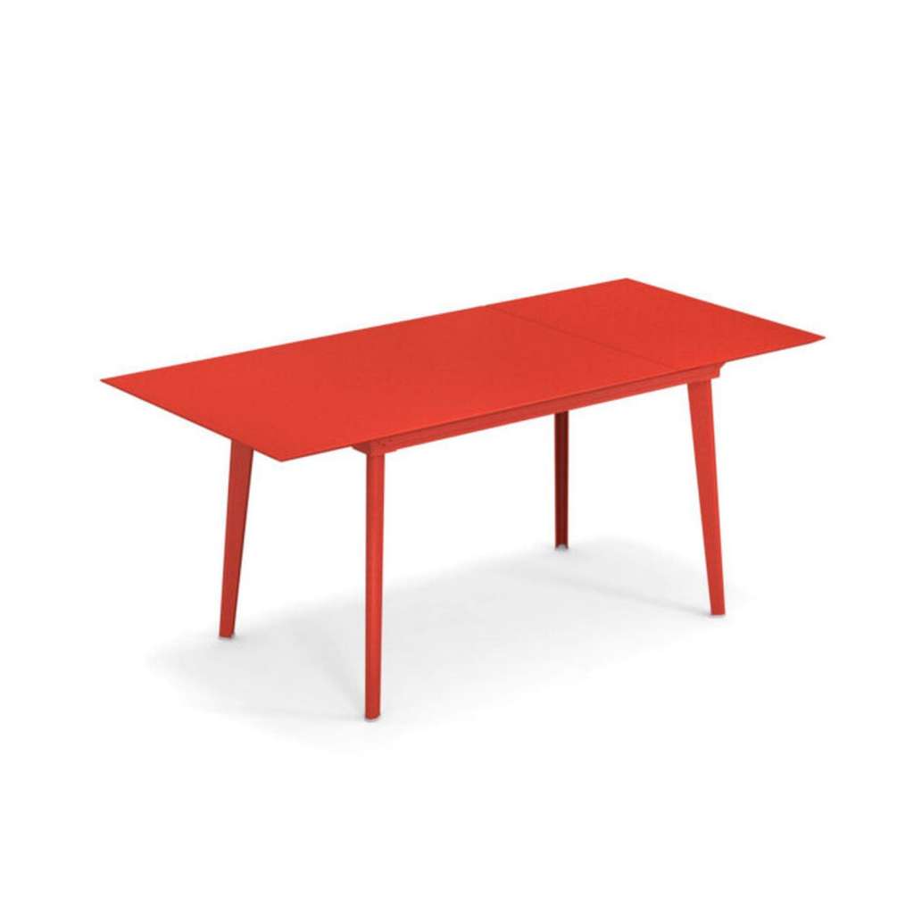 Emu - Plus4 Ausziehtisch - 120 + 52 cm - scharlachrot - indoor