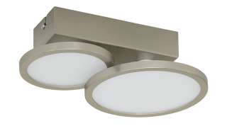 Deckenleuchte, 2-flammig, Nickel-matt ¦ silber Lampen & Leuchten > Innenleuchten > Deckenleuchten - Höffner