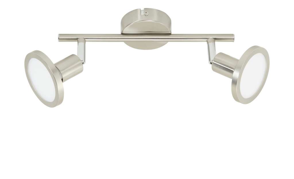 Strahler, 2-flammig, Nickel-matt ¦ silber Lampen & Leuchten > Innenleuchten > Deckenleuchten - Höffner