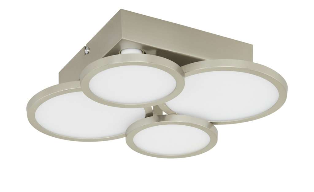 Deckenleuchte, 4-flammig, Nickel-matt ¦ silber Lampen & Leuchten > Innenleuchten > Deckenleuchten - Höffner