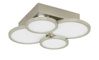 Deckenleuchte, 4-flammig, Nickel-matt ¦ silber Lampen & Leuchten > Innenleuchten > Deckenleuchten - Höffner