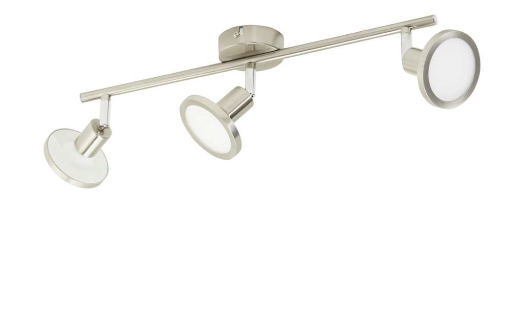 Strahler, 3-flammig, Nickel-matt ¦ silber Lampen & Leuchten > Innenleuchten > Deckenleuchten - Höffner