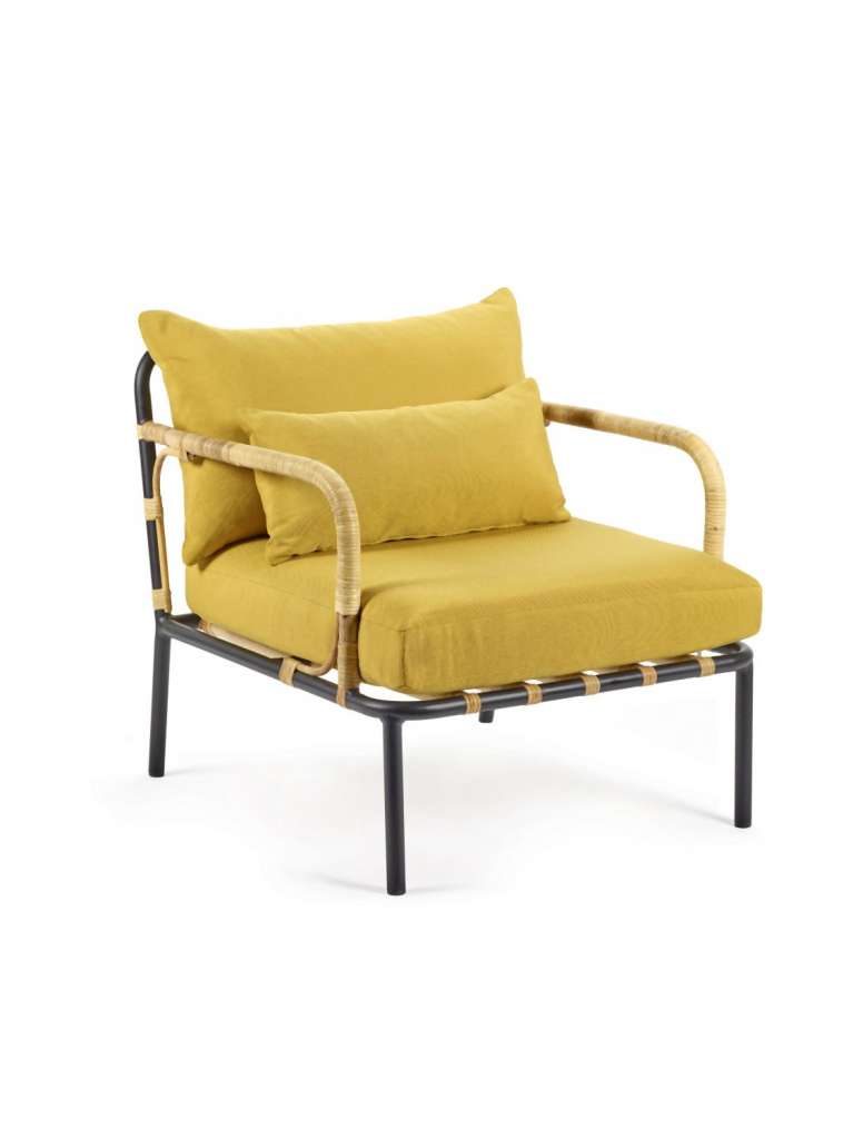 Serax - Capizzi Lounge Stuhl - Ocker - Gestell schwarz
