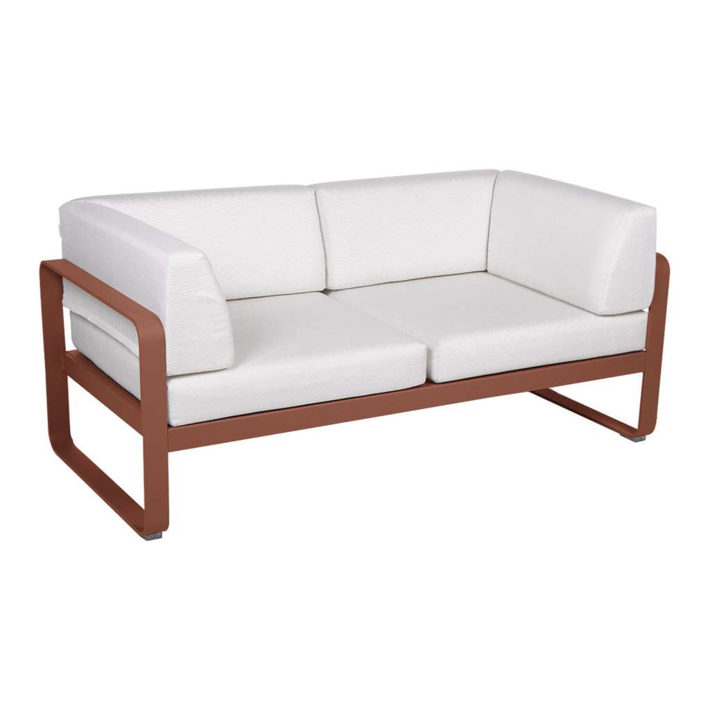 Fermob - BELLEVIE Clubsofa 2 Sitzer - 20 Ockerrot - 81 weißgrau