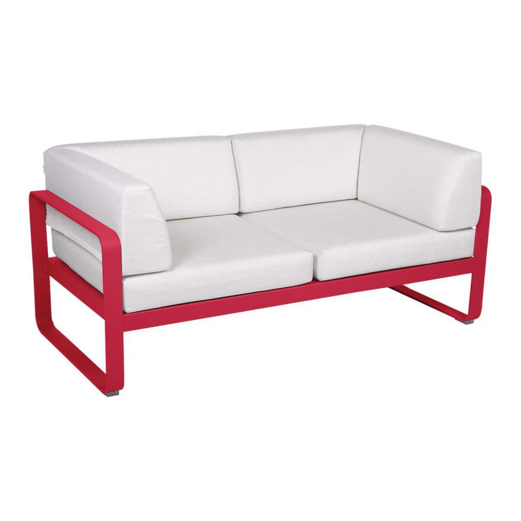Fermob - BELLEVIE Clubsofa 2 Sitzer - 93 Rose Praline - 81 weißgrau